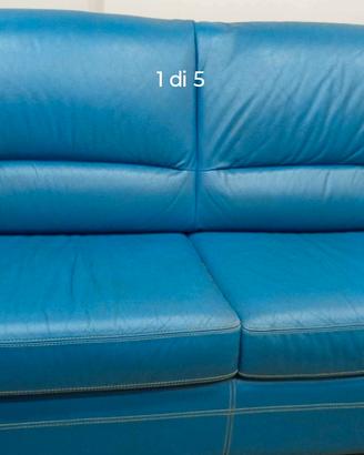Divano letto in pelle Max relax 3 posti 