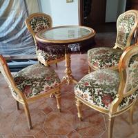 Tavolo con sedie inglese fine '800