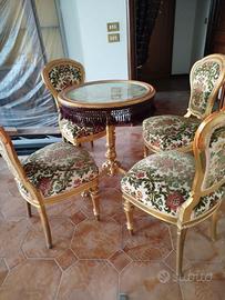 Tavolo con sedie inglese fine '800