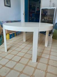 Tavolo rotondo bianco moderno allungabile