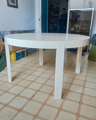 Tavolo rotondo bianco moderno allungabile