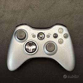 Controller Xbox 360 Silver + 2 Pacchi Batteria