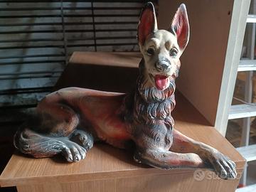 Statua in ceramica di inizio '900 - CANE -