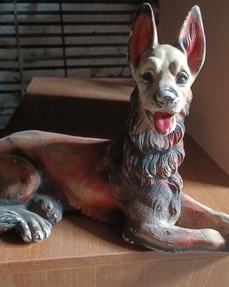 Statua in ceramica di inizio '900 - CANE -