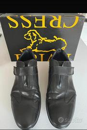 Scarpe cuoio con chiusura a velcro brian cress