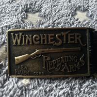 Winchester fibbia e cintura nera