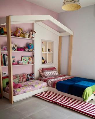 letto per bambini a casetta 