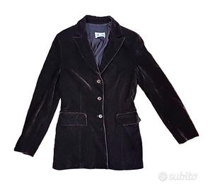 SILK & SOIE GIACCA DONNA, VELLUTO MARRONE IT 46