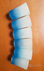 Bicchieri set bicchierini cucina vetro azzurro