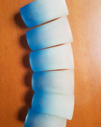 Bicchieri set bicchierini cucina vetro azzurro