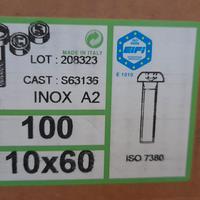 viti inox iso 7380 A2 MA 10x60