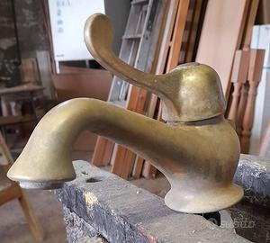 Rubinetto Lavello Stile Vintage - Bronzo Antico, Montaggio A Parete, Ottone Massiccio