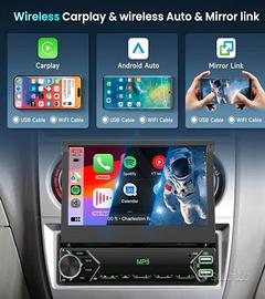 car  stereo 1 DIN Autoradio Schermo Ribaltabile co