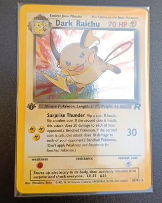 Pokémon Dark Raichu 1ª Edizione Team Rocket - Rara