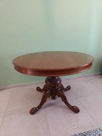 Tavolo rotondo, in legno, da sala