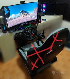 postazione completa gaming+ PC e monitor 