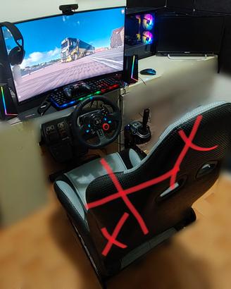 postazione completa gaming+ PC e monitor 