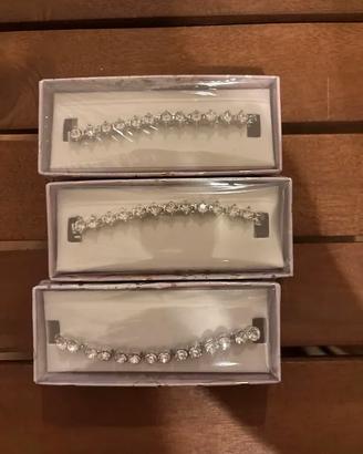 Braccialetti metallo e vetro tipo tennis