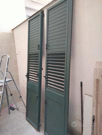 infisso in alluminio con vetrocamera e persiane