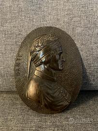 Pistra bronzo Dante Alighieri Divina Commedia