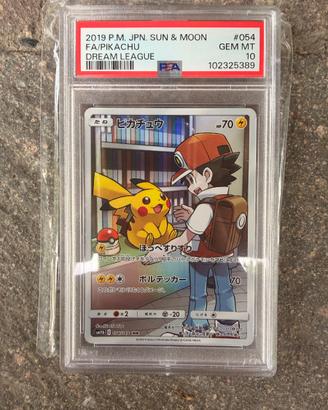 Pikachu JPN SUN & MOON 054 PSA10