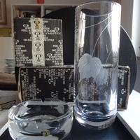 Vaso e posacenere in cristallo