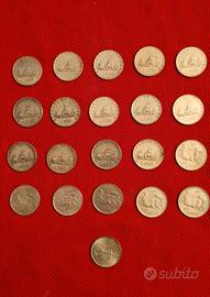 500 Lire argento 21 Monete Circolate. 1 DANTE 