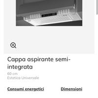 cappa aspirante semi integrata smeg