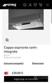 cappa aspirante semi integrata smeg
