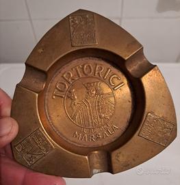 Posacenere pubblicitario d’epoca in ottone