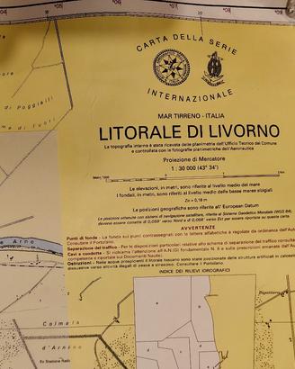carta nautica LITORALE DI LIVORNO 