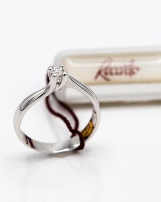 ANELLO “RECARLO” SOLITARIO ORO18 KT DIAMANTE E.117