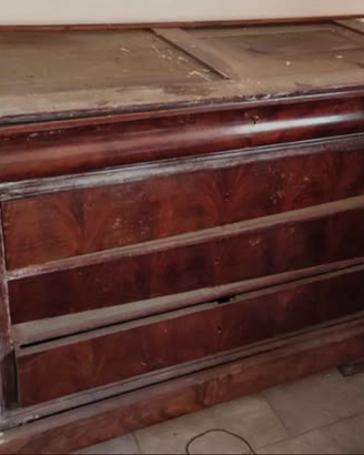 Cassettone legno radica Luigi Filippo Cappuccino