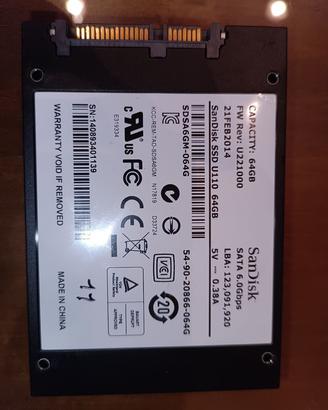 SanDisk SSD U110 64GB   codice 11