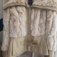 Giacca in pelle e pelliccia Conbipel tgL 