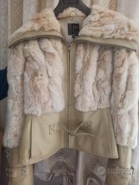 Giacca in pelle e pelliccia Conbipel tgL 