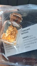 Piccola ampolla con foglie d'oro  22 carati