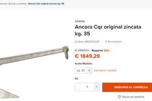 Ancora CQR Originale 75 Libbre (35 chili)