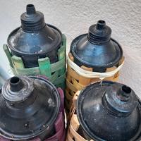 Quattro fiaccole ad olio da giardino