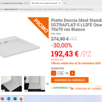 Piatto Doccia Ideal Standard® ULTRAFLAT-S i.LIFE Q