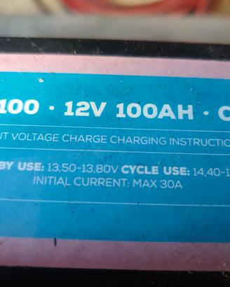 batteria accumulatore agm 100 ampère 12 volts