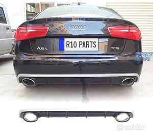 DIFFUSORE AUDI A6 4G 11-14 LOOK RS + TERMINALI DI 