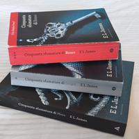 3 libri 50 sfumature di rosso nero e grigio