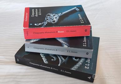 3 libri 50 sfumature di rosso nero e grigio