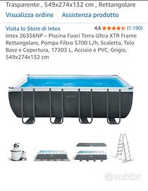 Piscina fuori terra intex 549x274x132