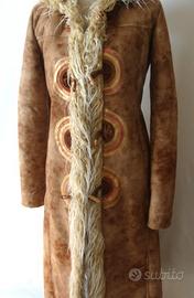cappotto lungo scamosciato donna taglia M 