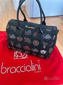 Bauletto Braccialini nero Arca di Noè + tracolla