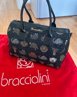 Bauletto Braccialini nero Arca di Noè + tracolla