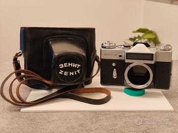 Zenit E fotocamera 35mm M42, COVER SCRITTA BIANCA