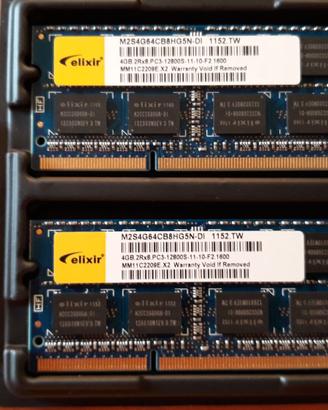 2 x Elixir 4 GB 2Rx8 PC3-12800